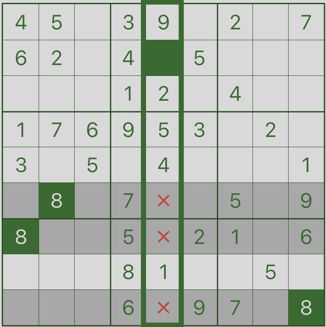 列排除示意 2
